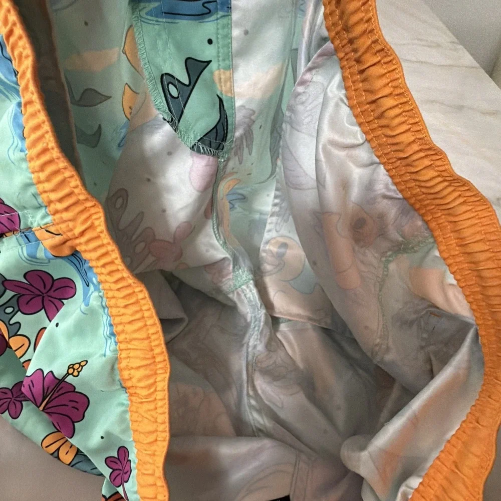 MENS NEFF RUBBER DUCK SWIM SUIT BOARD SHORTS XXL 2XL Beach Hawaiian Palm Floral
